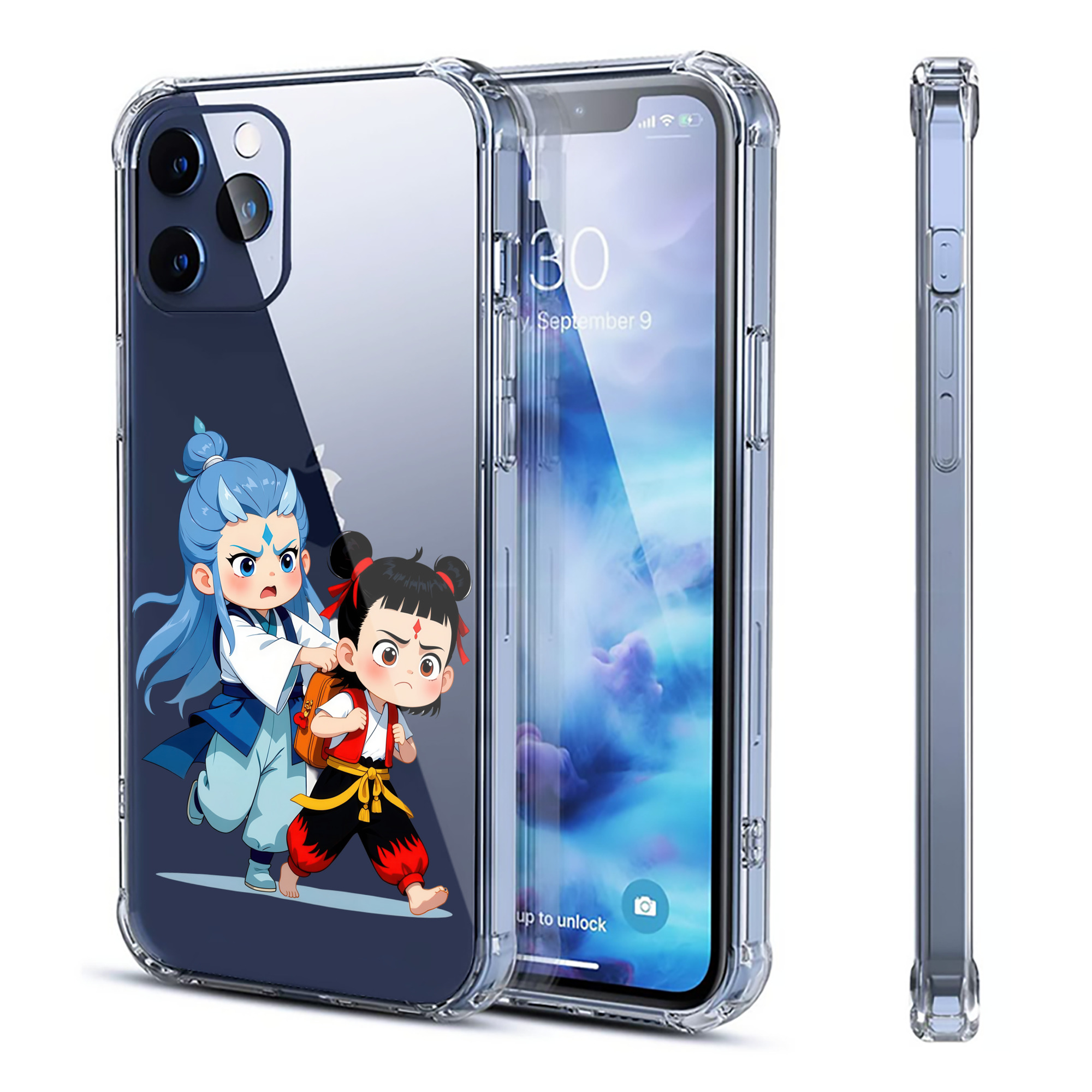 （画像用） Ne Zha 2 ナタ 魔童の大暴れ 【iPhone 12シリーズ対応】透明スマホケース（クリアソフトケース）
